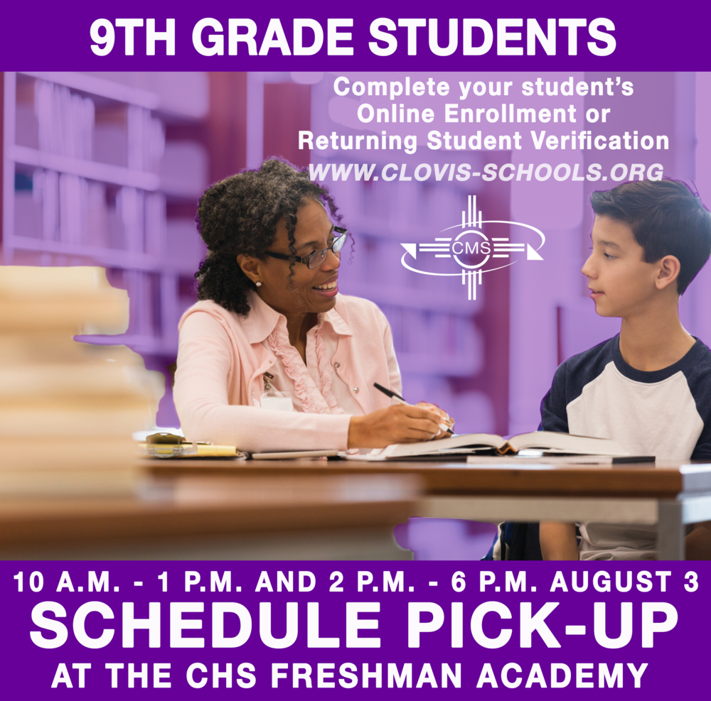 IT’S BACKTOSCHOOL TIME FRESHMAN ACADEMY SCHEDULE PICKUP IS AUGUST