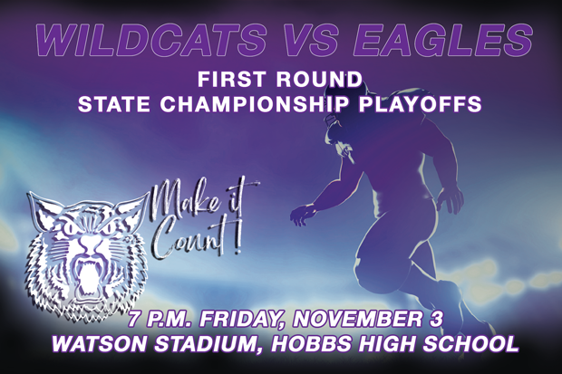 CLOVIS WILDCATS VS HOBBS EAGLES FIRST ROUND OF STATE FOOTBALL PLAYOFFS ...